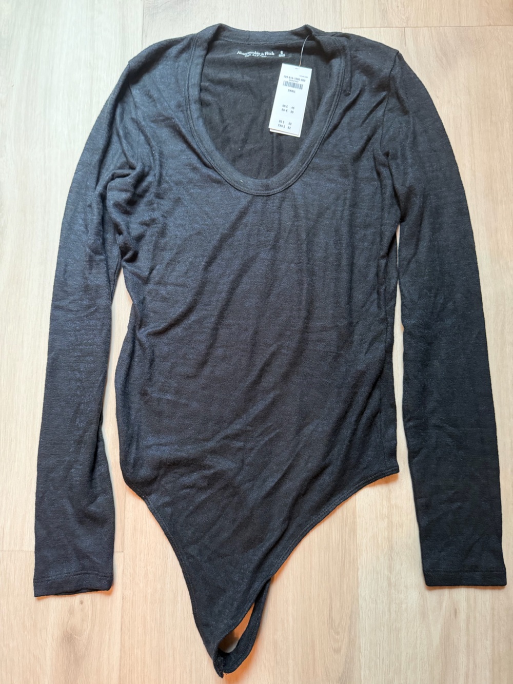 Abercrombie & Fitch Soft A&F Cozy Crewneck Long-Sleeve Bodysuit Sweater